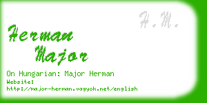herman major business card